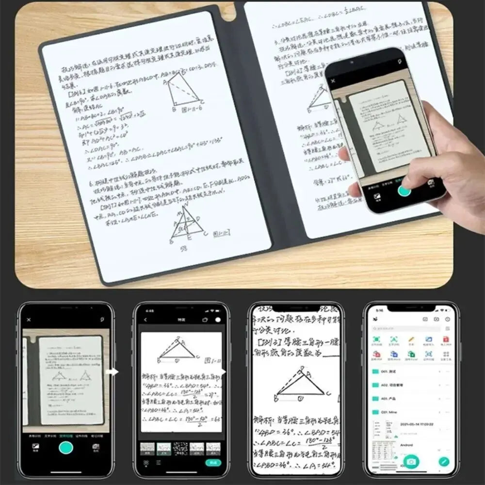 Juego de cuaderno de pizarra reutilizable con bolígrafo